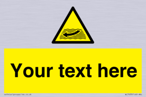 Custom Warning strong river flows